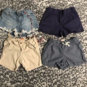 Girls shorts size 6 set of 4